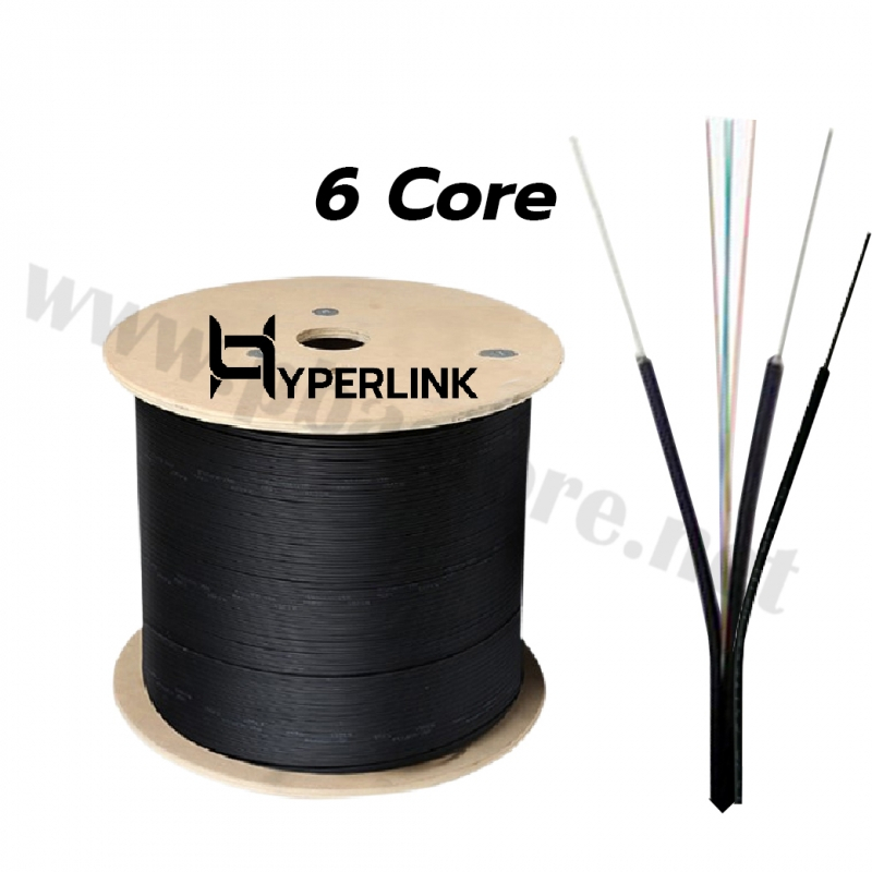 สายไฟเบอร์ออฟติก 6 Core 1000M (สายแบน) HYPERLINK รุ่น FO-HP1KM-6C
