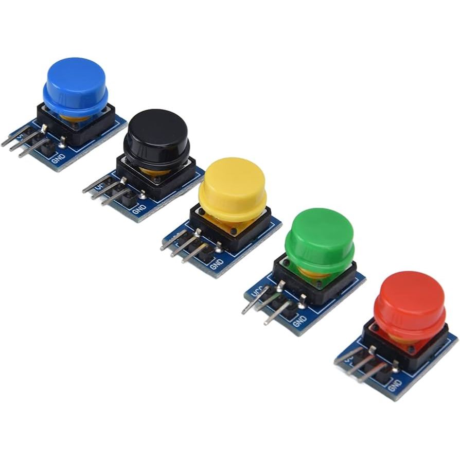 โมดูลสวิตช์ แบบกดติดปล่อยดับ 3.3 - 5V PCB 13.5x19.5mm Button switch module