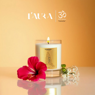 เทียนหอม L'AURA(ลอร่า) ไหว้พระพิฆเนศ 50 ml บูชาเทพฮินดู | ชบ…