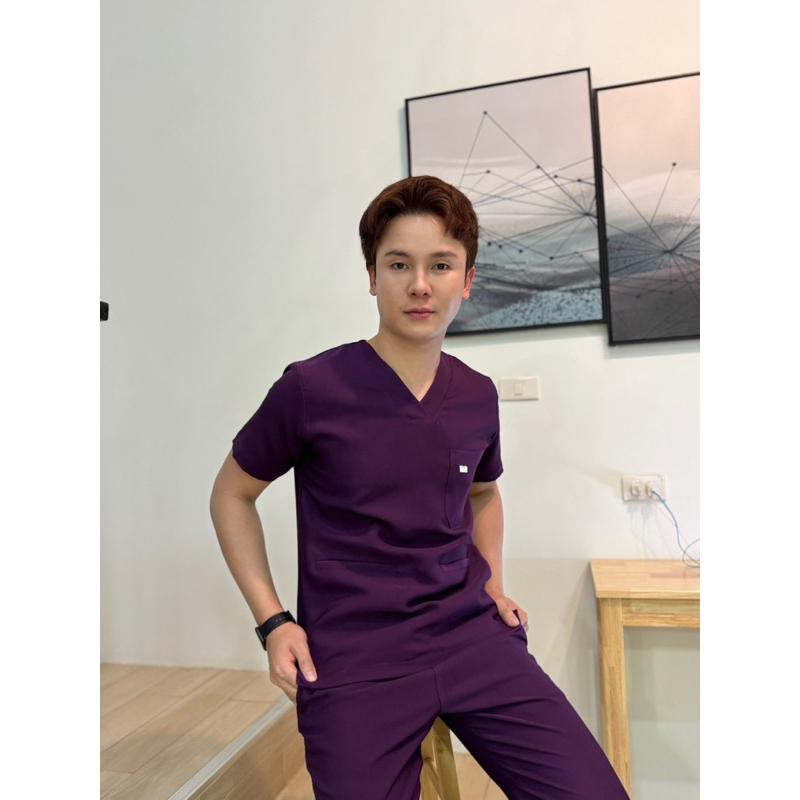 ชุดสครับสีม่วง:VIOLET  ITEM6040