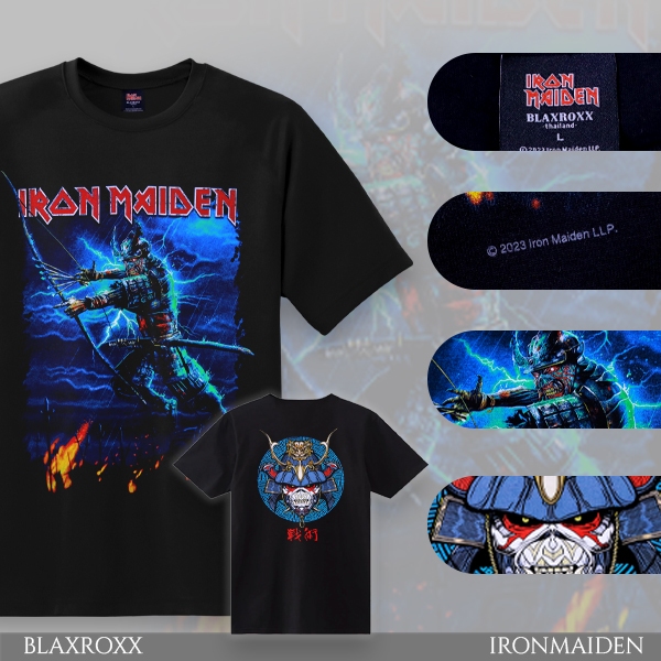 BLAXROXX | Iron Maiden | [IRM018-1] | เสื้อยืดคอกลม แขนสั้น | สกรีนลายคมชัด ไม่หลุดลอก | Cotton100%