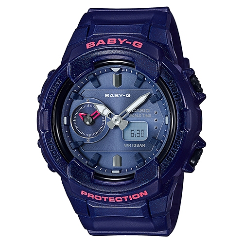 Baby-G นาฬิกาข้อมือผู้หญิง สายเรซิ่น สีน้ำเงิน รุ่น BGA-230S,BGA-230S-2A