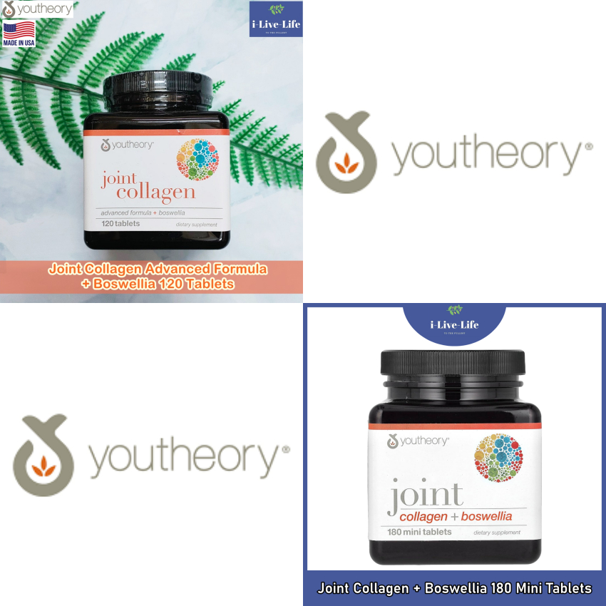 40% Sale!!! EXP12/2025 Youtheory - Joint Collagen Advanced Formula + Boswellia, Tablets คอลลาเจน