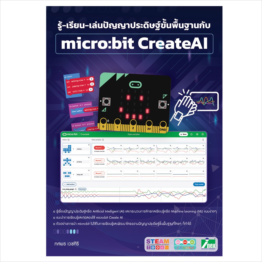 INEX หนังสือรู้-เรียน-เล่นปัญญาประดิษฐ์ขั้นพื้นฐานกับ micro:bit CreateAI