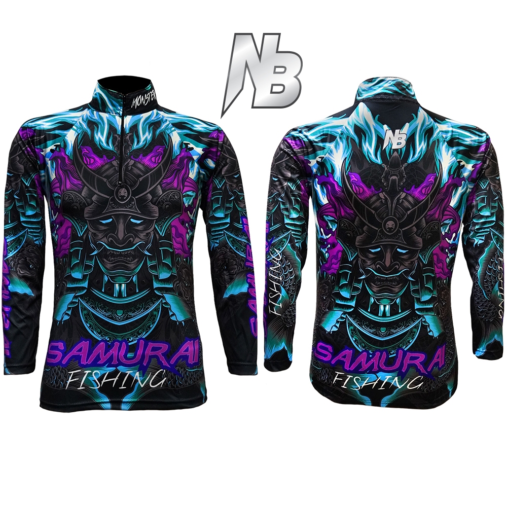 เสื้อตกปลา,ปั่นจักรยาน Samurai Fishing มีให้เลือก 2 สี (สินค้าพร้อมจัดส่ง) ป้องกันแสง UV