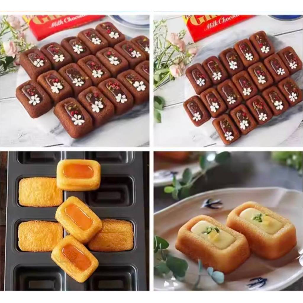 พิมพ์อบเค้ก บิสกิตคุกกี้ พิมพ์อบขนมฟินองเซีย (Rect Financier Madeleine) 10 ช่อง เคลือบ Non-stick สีดำ แบรน์ Cotta - รูปที่ 7