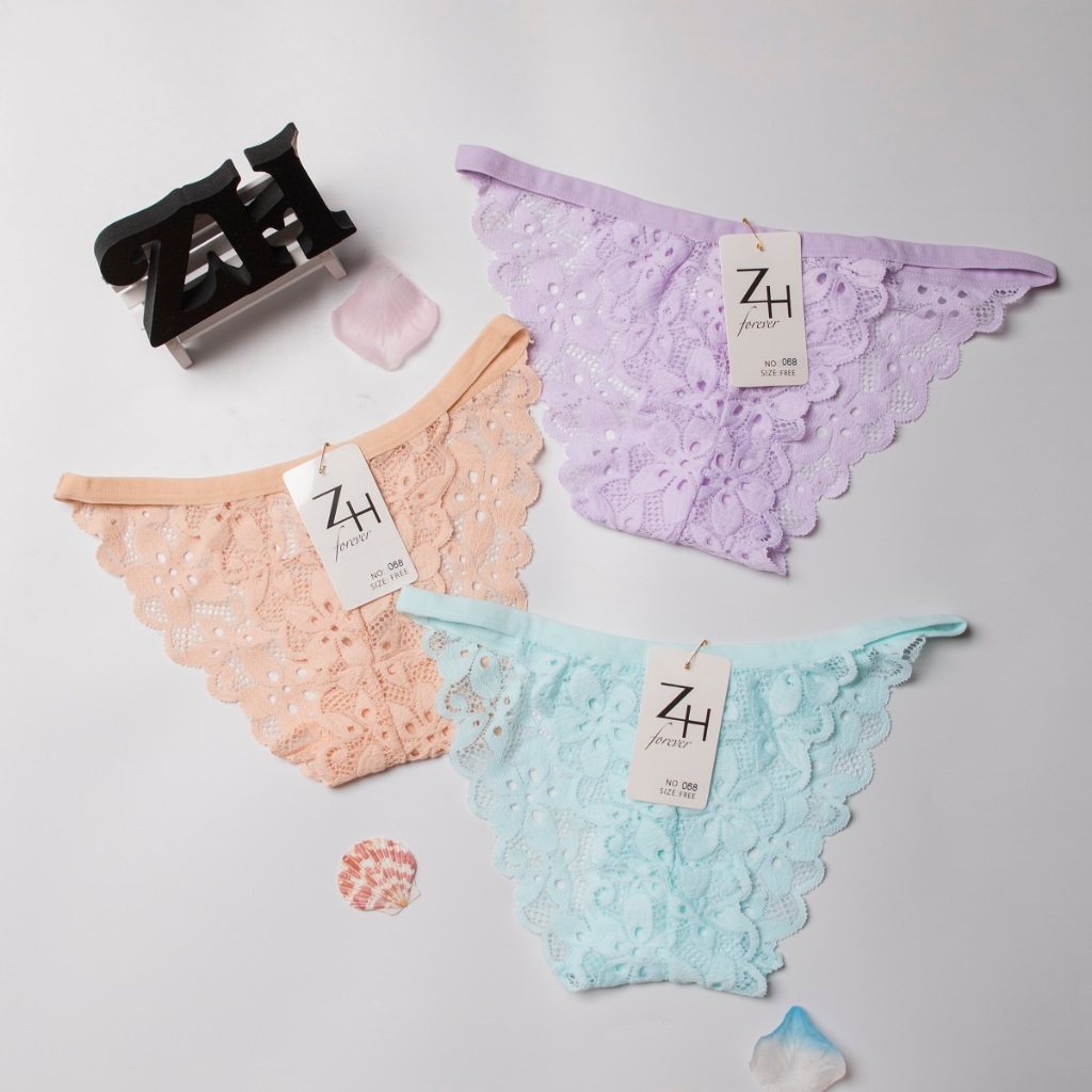 zh-forever.068 กางเกงในลูกไม้ ลายดอกไม้