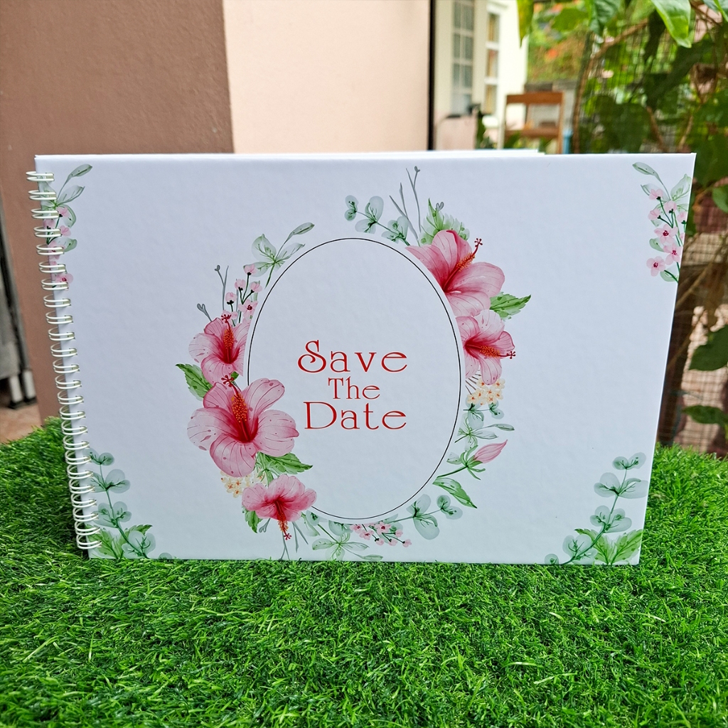สมุดเซ็นอวยพรแต่งงานสมุดประสาทพรSave the date ขนาดA4(21x30cm) พร้อมส่ง