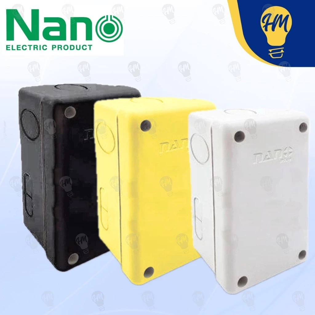 Nano กล่องกันไฟ รุ่น 201 2x4 สีขาว เหลือง ดำ
