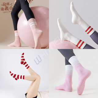 ❤️ถุงเท้าโยคะ ถุงเท้าพิลาทิส สไตล์เกาหลี มีกันลื่น⭐️(ES42)