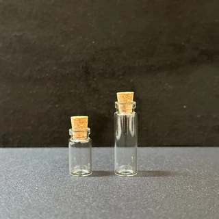 พร้อมส่งทันที ขวดแก้วจิ๋ว ฝาก๊อก จุกไม้คอร์ก จุกยาง เลือกได้ ขนาด1ml 2ml (ราคาต่อชิ้น)