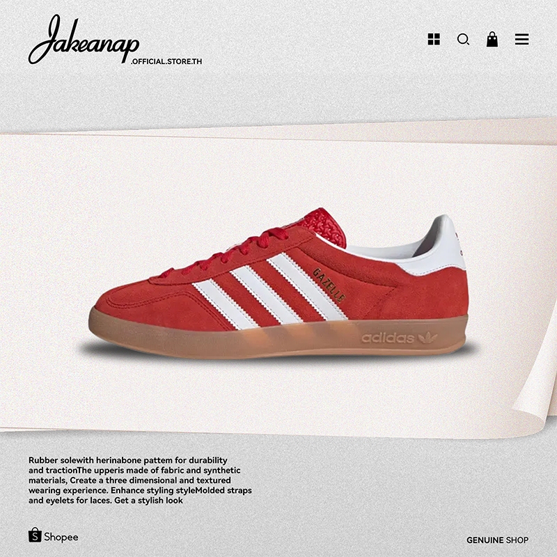 Adidas Gazelle Indoor Better Scarlet JI2063 [ ของแท้100% ]