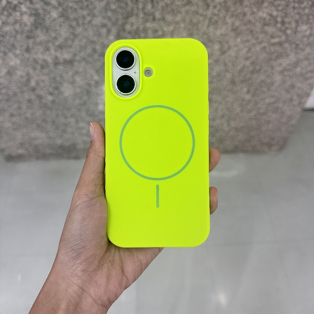 เคส Silicone Magnetic แม่เหล็ก สีนีออน ชมพู-เขียว บุกำมะหยี่-สีพื้น เคสซิลิโคน TPU - รูปที่ 3