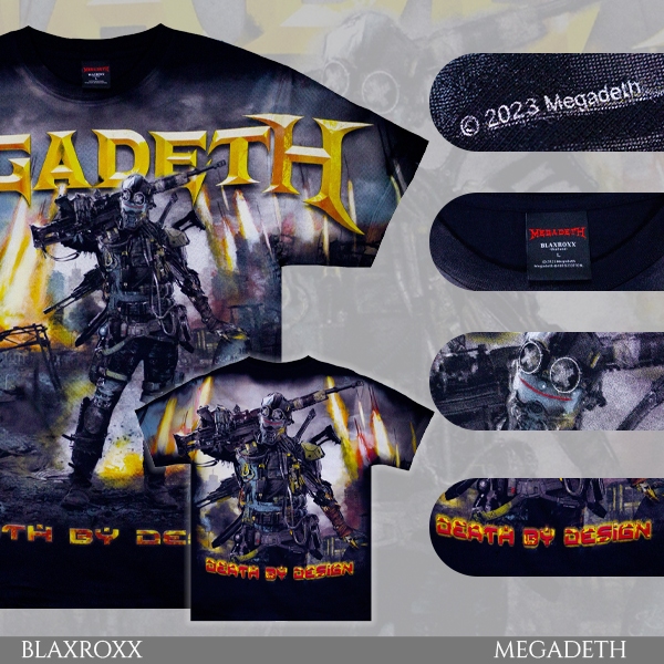 BLAXROXX | MEGADETH® | [MGD020-1] | เสื้อวง OVP สีจม | เสื้อยืดคอกลม แขนสั้น | สกรีนลายคมชัด ไม่หลุดลอก | Cotton100%
