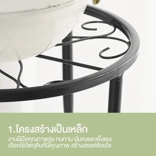 ชั้นวางกระถางต้นไม้ เหล็กคุณภาพสูง ทนแดดทนฝน ไม่เป็นสนิม วางต้นไม้ได้หลายระดับ ใช้จัดสวน ตกแต่งระเบียง ในบ้านได้