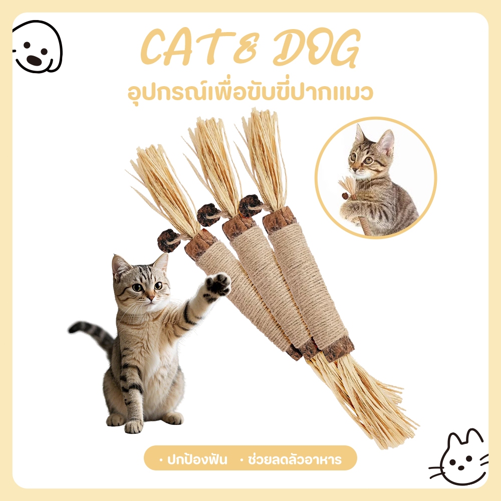 【CAT&DOG】ไม้แมวเมา อันใหญ่ ไม้ขัดฟันแมว มาทาบิ ไม้มาทาทาบิ ของเล่นแมว ลดคราบหินปูน กัญชาแมว ขนาดเหมาะกับแมวมากที่สุด