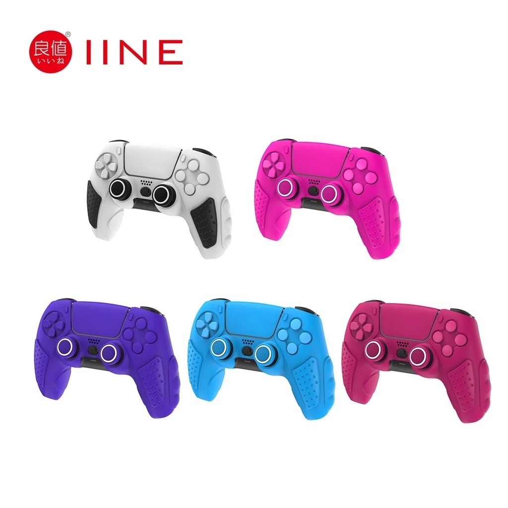IINE เคสซิลิโคน พร้อมสติกเกอร์ทัชแพด สําหรับจอยเกม PS5