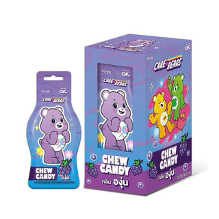 [1กล่อง 12 ซอง] OK CARE BEARS โอเค แคร์แบร์ ชิวแคนดี้ 4รสชาติ 16g.