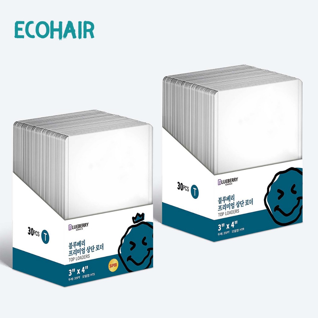 30ชิ้น Blueberry Toploader ใส่การ์ด โปร่งใส เก็บการ์ด ถุงใส่การ์ด 3"x4"เหมาะสำหรับ Pokemon Blueberry
