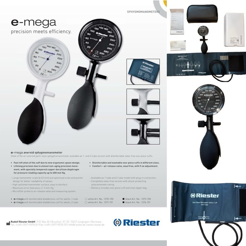 💥รับประกันเครื่อง 3 ปี💥🇩🇪ประเทศเยอรมันนี🇩🇪เครื่องวัดความดันโลหิต แบบเข็ม  ยี่ห้อ Riester รุ่น E-MEGA