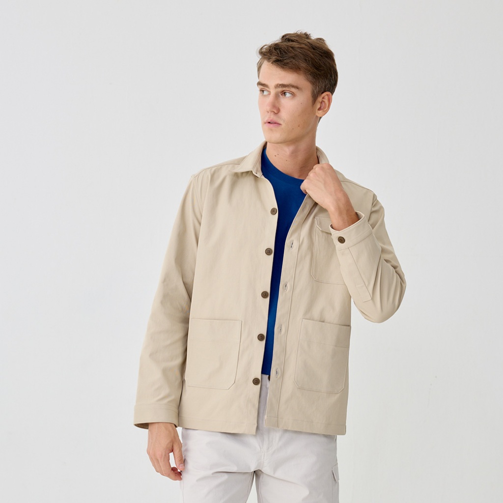 Dapper x Khaki Bros - Jacket Shirt - เสื้อแจ็คเก็ต -  DAMJK_BE_2003KB