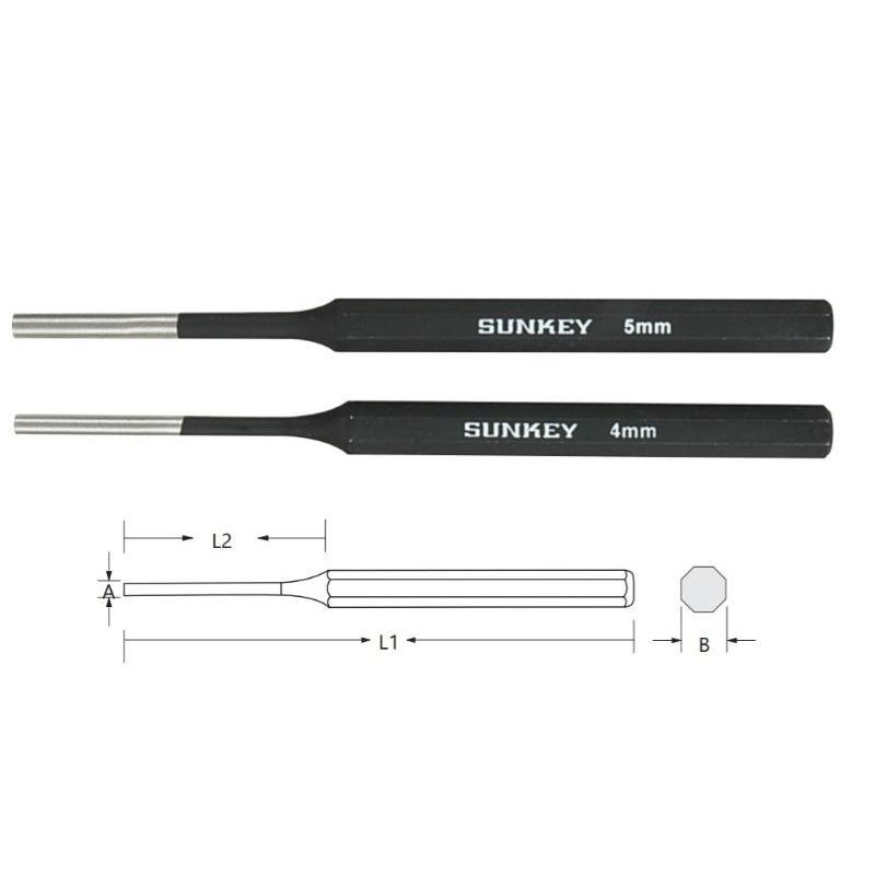 SUNKEY เหล็กส่งปิ้น สีดำ 2mm-8mm PPL00002 PPL00003 PPL00004 PPL00005 PPL00006 PPL00008