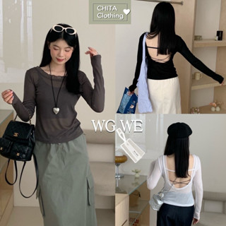 📍พร้อมส่ง📍9345 เสื้อแขนยาว โชว์หลัง เนื้อผ้ายืดอย่างดี งานสว…