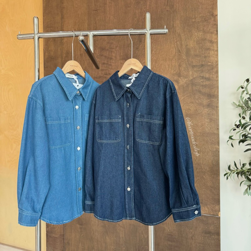 (D08) HEARTMADE—tami jean shirt💙(สินค้าพร้อมส่ง)