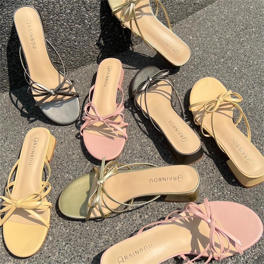 RAINBOU BOWIE SANDALS - รองเท้าส้นสูง โบว์เก๋ - รูปที่ 5