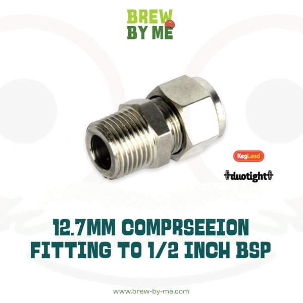 ข้อต่อสำหรับ Wort Chiller ของเครื่อง Brewzilla - 12.7mm Compression Fitting to 1/2inch BSP
