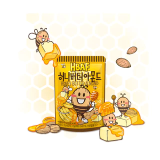 เอชบีเอเอฟ ฮันนี่ บัตเตอร์ อัลมอนด์ 40 กรัม HBAF Almond 아몬드 อัลมอนด์ ถั่ว เกาหลี