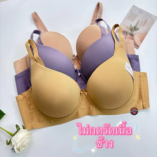 L3199#(Size42-48คัพC-D)Sisterhoodเสื้อในไซร์ใหญ่ไร้ขอบข้าใส่สบายดันทรง