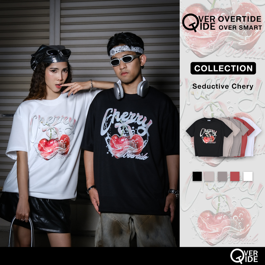 FhunDesign เสื้อยืดโอเวอร์ไซส์ คอลเลกชั่น Seductive Chery  (ลิขสิทธิ์แท้100%)