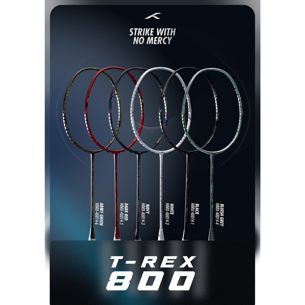 ไม้แบดมินตัน HUNDRED BADMINTON RACKET - T-REX 800 ฟรีเอ็น+กริป+ซอง+ประกัน+ขึ้นเอ็น