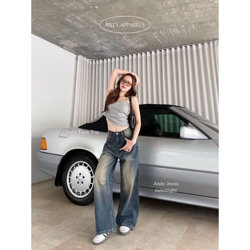 Used Ones กางเกงยีนส์ Rirey Apparels สี Moonlight size s