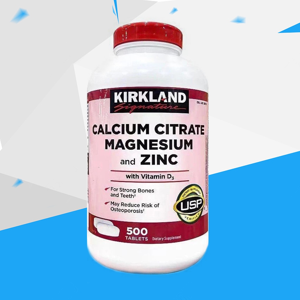 (Exp.04/2028)Kirkland Signature Calcium Citrate Magnesium and Zinc 500 Tablets