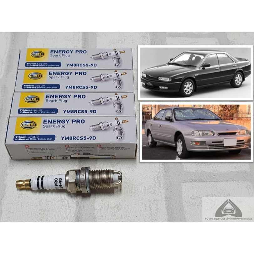 หัวเทียน Nissan Presea R10 , R11 ชนิดยิธเทรียม ระยะใช้งาน 40000 กม : Hella YM8RCS5-9D