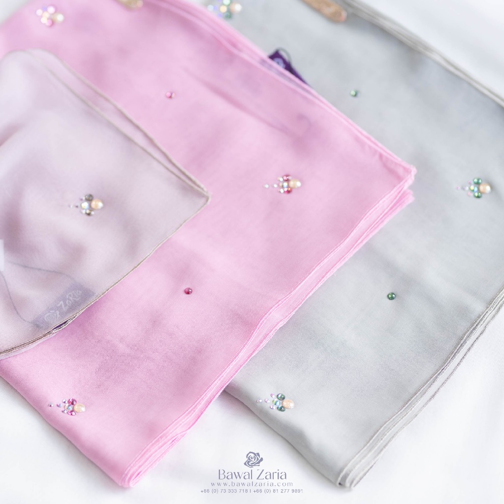 ZARIA Crystal Bawal ผ้าคลุมบาวาประดับคริสตัล