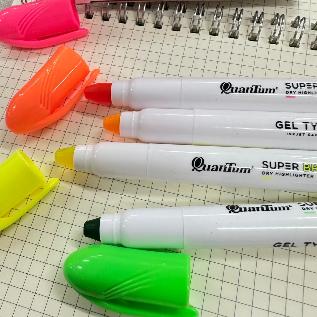 ปากกาเน้นข้อความ หัวสีเทียน Super Bright ปากกาไฮไลท์ หัวเทียน แบบหมุน ใช้งานง่าย