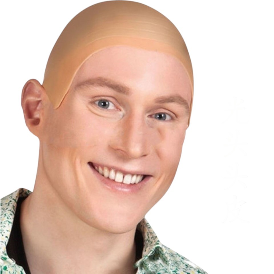 วิกหัวโล้น วิกผมคอสเพลย์ Bald Wig Cosplay,Wig Props for Halloween Party 🚚ด่วนมีส่งGrabค่า