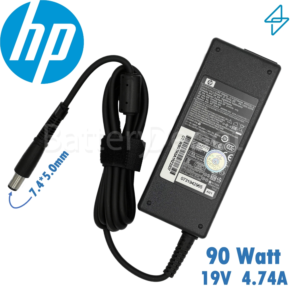 HP Adapter ของแท้ HP ProBook 645 G1 ProBook 4540s 4545s 4230s 4710s 4720s 4730s 4740s สายชาร์จ HP 90w 7.4