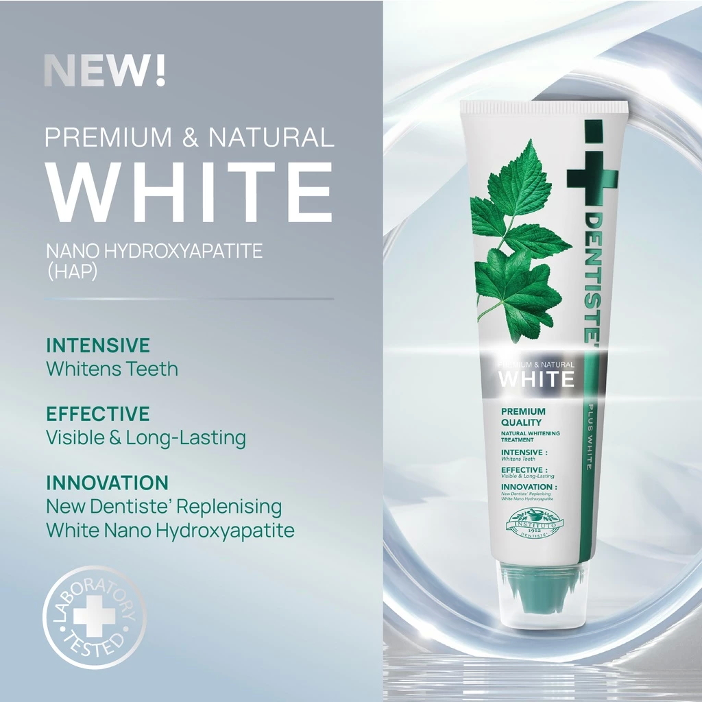 [โฉมใหม่] Dentiste'Premium&NaturalWhite Toothpaste100g.ยาสีฟันสูตรฟันขาวเติมเต็มผิวฟันให้ขาวด้วย NHAPแคลเซียมจากธรรมชาติ