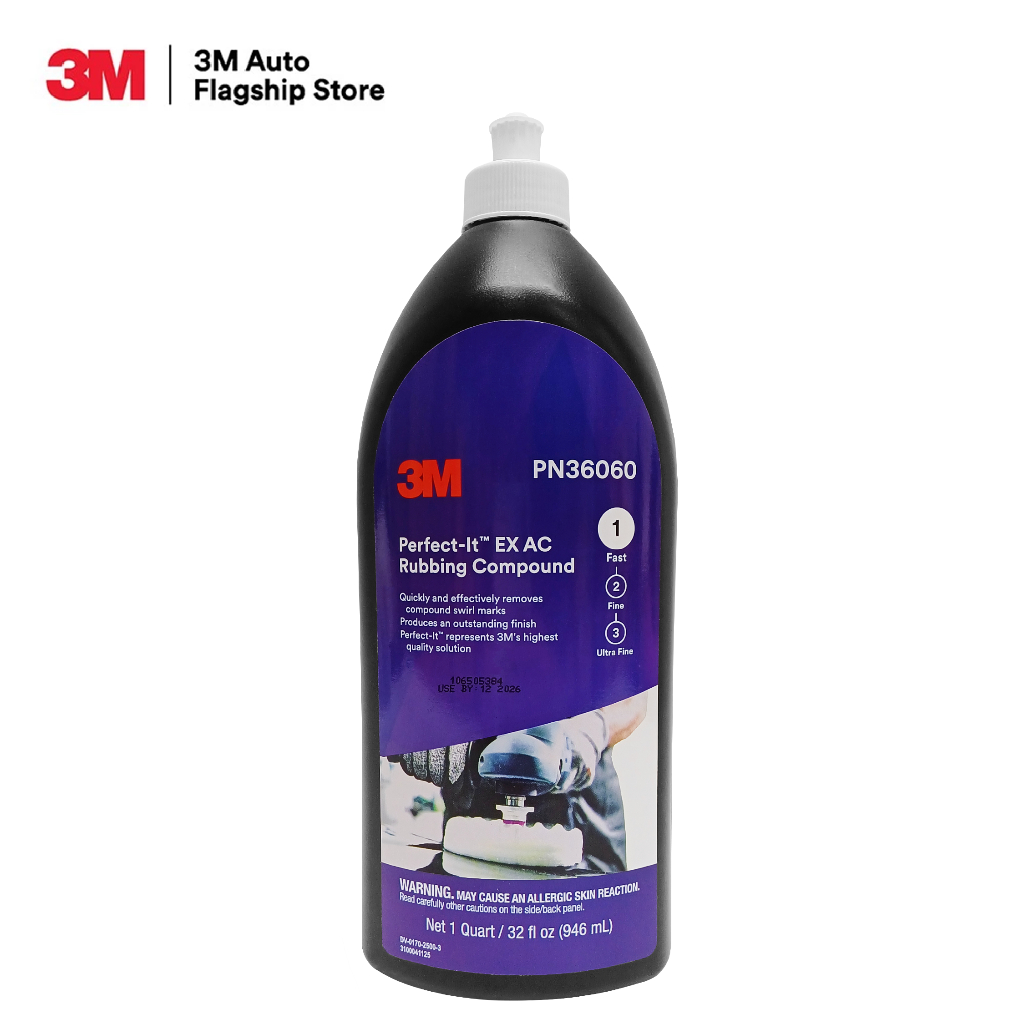3M Perfect-It™ EX AC Rubbing Compound น้ำยาขัดลบรอย PN 36060 EX AC ขนาด 946 ml.