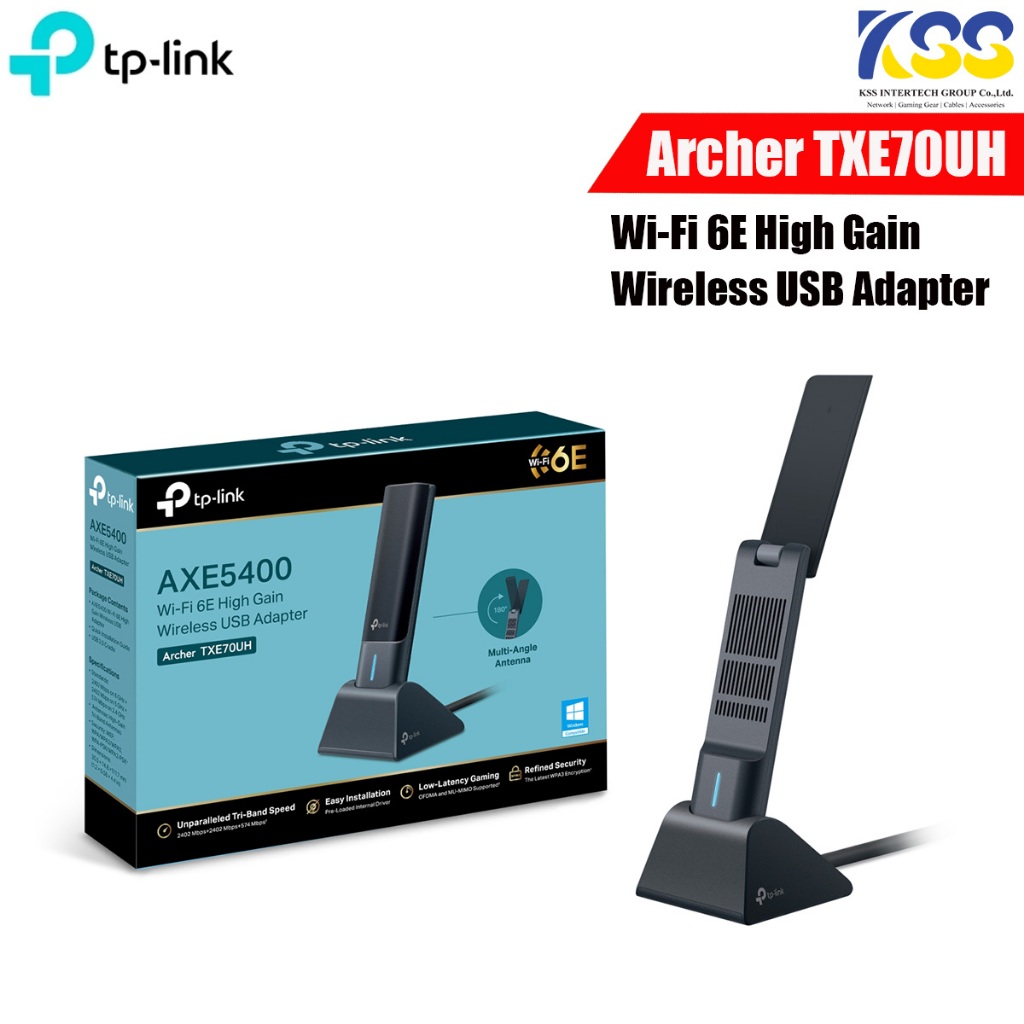 ยูเอสบีไวไฟ TP-Link Archer TXE70UH  6E รองรับ Tri-Band Wireless AXE5400 High Gain Wireless USB Adapt