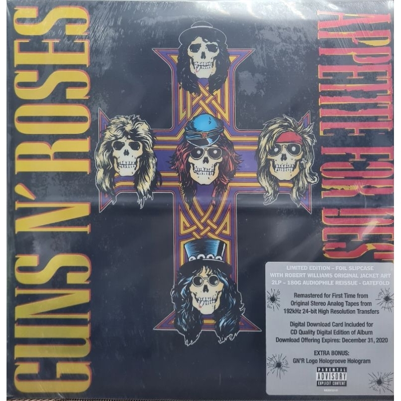 แผ่นเสียง วง Guns N' Roses "US Press"
