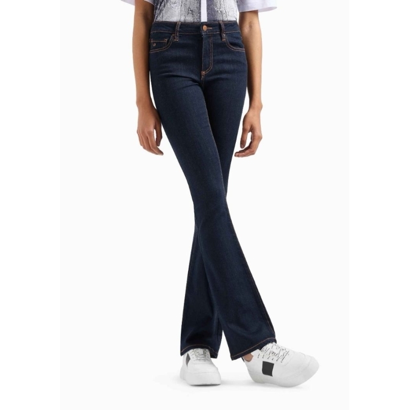 Armani​ Exchange​ Blue Flared Jeans​ กางเกงยีนส์ผ้ายืด​ ทรงขาม้า