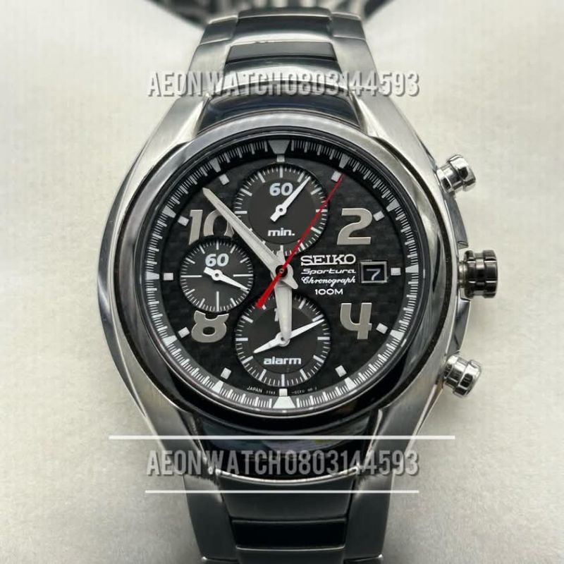 Seiko Sportuar Chronograph 100m.42mm. รุ่น 7T62-0BK0
