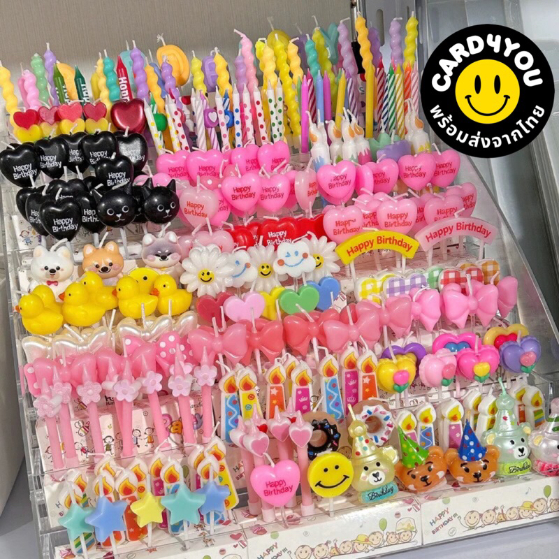 [พร้อมส่ง🇹🇭]🎂เทียนวันเกิดสวยๆ ลงแบบใหม่ทุกอาทิตย์!