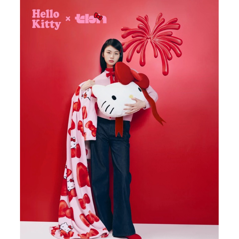 ผ้าห่ม Hello Kitty x Tbh ของแท้ ตัวผ้าไม่มีสารฟอร์มัลดีฮัต อ่อนโยนผ่านการทดสอบสามารถใช้กับทารกได้