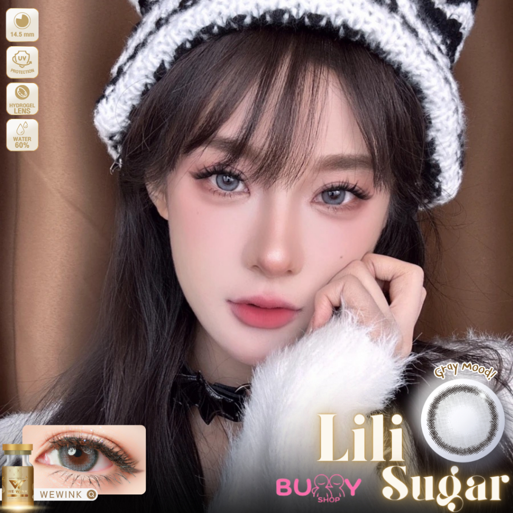 LILI SUGAR ✨️ We Wink คอนแทคเลนส์พรีเมียม ✨️ รายเดือน 1 คู่ สี Gray&Brown